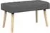 vidaXL Kanalgepolsterte Bank dunkelgrau 80x40x46cm Stoff (42038474)