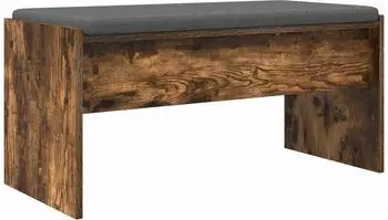 vidaXL Flurbank mit Kissen, ger&auml;ucherte Eiche, 83x38x40cm (891556)