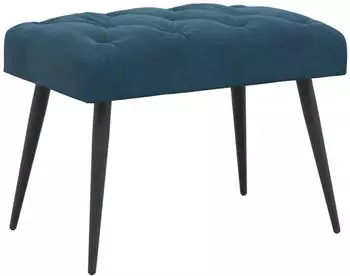 vidaXL Sitzbank mit Knopfheftung, Samt, blau, 60x40x45cm