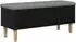 vidaXL Aufbewahrungsbank mit Kissen, schwarz, Eichen-Optik, 102x42x46cm (8017751)