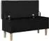 vidaXL Aufbewahrungsbank mit Kissen, schwarz, Eichen-Optik, 102x42x46cm (8017751)