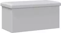 vidaXL Klappbare Aufbewahrungsbank Wei&szlig; 180 kg 80 L 77 x 38 x 38 cm