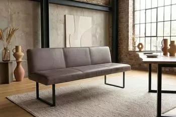 Kawola ELEEN Esszimmerbank Leder dunkelbraun 243cm (KA436403L3)