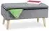 Relaxdays Sitztruhe mit Stauraum, Samt, dunkelgrau, 40L