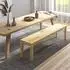 HomCom Sitzbank 3-Sitzer Landhaus-Stil, Holz, natur, 150x33x45cm (837-335V00ND)