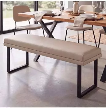 MCW MCW-O81 Sitzbank Kunstleder 120cm, beige (102012)