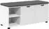 vidaXL Flurbank mit Kissen, Regal und Tür, weiß, 100x38x46cm (891512)