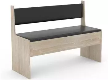 VCM Esal Sitzbank mit Truhe, Eiche s&auml;gerau/Sonoma, 110cm (ESAL)