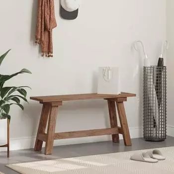 vidaXL Bank Massivholz Mahagoni 92x23,5x45,5cm