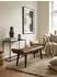KADIMA DESIGN Sitzbank Echtleder / Massivholz braun 125x51x38cm (800001024368)