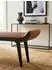 KADIMA DESIGN Sitzbank Echtleder / Massivholz braun 125x51x38cm (800001024368)