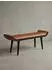 KADIMA DESIGN Sitzbank Echtleder / Massivholz braun 125x51x38cm (800001024368)