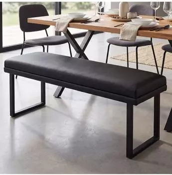 MCW MCW-O81 Sitzbank Kunstleder 120cm, schwarz (102010)