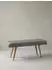 KADIMA DESIGN Sitzbank Stoff/Massivholz Retro gepolstert, grau, 117x51x38cm (800001037009)