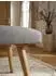 KADIMA DESIGN Sitzbank Stoff/Massivholz Retro gepolstert, grau, 117x51x38cm (800001037009)