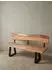 KADIMA DESIGN GAYA Esszimmerbank Akazie Massivholz mit Baumkante und Lehne, 160x84x60cm