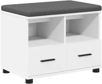 vidaXL Flurbank wei&szlig; 60x38x46cm
