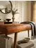 KADIMA DESIGN Sitzbank Ziegenleder/Massivholz, braun, 117x51x38cm
