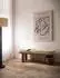 Wohnling Sitzbank Mango Massivholz, Stoffbezug beige, 140x47,5x41,5cm (WL7.315)