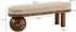 Wohnling Sitzbank Mango Massivholz, Stoffbezug beige, 140x47,5x41,5cm (WL7.315)