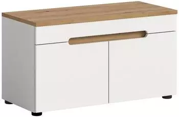 xonox.home Canu Sitzbank wei&szlig;/Artisan Eiche, 80x45x37cm (4066432050545_110d)