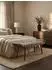 KADIMA DESIGN Sitzbank Chesterfield-Design, Stoff/Massivholz, grau, 125x51x38cm