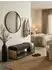 KADIMA DESIGN Polsterbank Stoff, Metallgestell, schwarz, 105x40x40cm