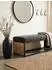 KADIMA DESIGN Polsterbank Stoff, Metallgestell, schwarz, 105x40x40cm