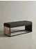 KADIMA DESIGN Polsterbank Stoff, Metallgestell, schwarz, 105x40x40cm