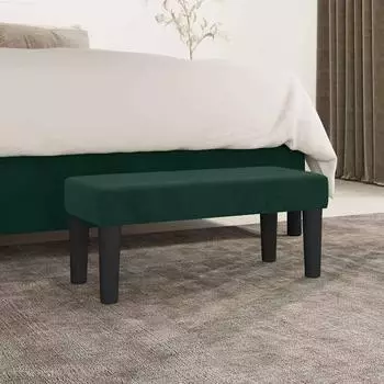 vidaXL Sitzbank Samt dunkelgr&uuml;n 70x30x30cm (346641)