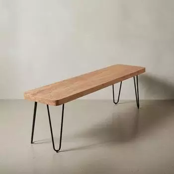 KADIMA DESIGN BAGLI Esszimmerbank Massivholz Akazie, 160x45x40cm