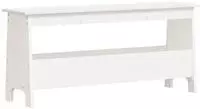 vidaXL Flurbank Wei&szlig; 100 x 28 x 45 cm Massivholz Kiefer