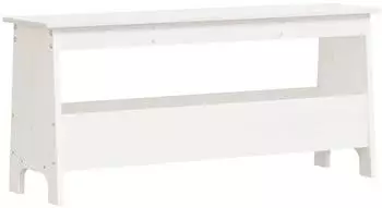 vidaXL Flurbank wei&szlig; 100x28x45cm Massivholz Kiefer