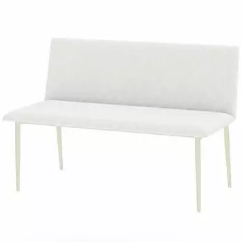 HomCom Esszimmerbank gepolstert, Leinenoptik, ohne Armlehnen (83A-645V00CW)