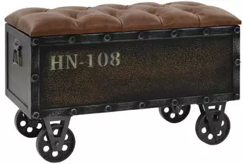 vidaXL Aufbewahrungsbank mit Rollen, Tannenholz massiv, 80,5cm (345721)