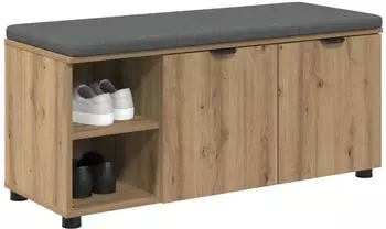 vidaXL Truhenbank Artisan-Eiche 100x38x46cm