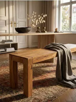 KADIMA DESIGN Mumbai Esszimmerbank Akazienholz, 180x45x35cm