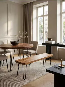 KADIMA DESIGN BAGLI Esszimmerbank Massivholz Akazie, 120x45x40cm