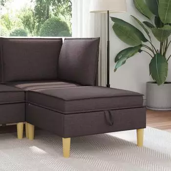 vidaXL Sofa-Hocker mit Stauraum, Stoff, dunkelbraun (42027126)