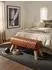 KADIMA DESIGN Turnbock Sitzbank Echtleder/Massivholz 89x46x35cm, braun