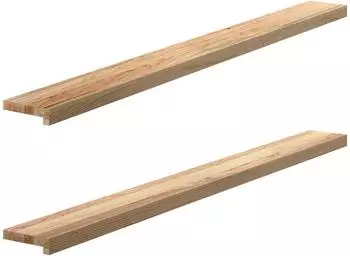 vidaXL Fensterb&auml;nke Massivholz Eiche unbehandelt 160x15x2cm, 2 Stk. (4009092)