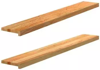 vidaXL Fensterb&auml;nke 2 Stk. hellbraun 140x20x2cm Massivholz Eiche (4009139)