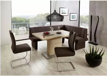 Niehoff Eckbank Pia Microfaser braun, 202x152cm (364733-0)