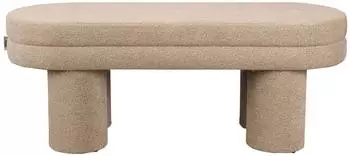 Dutchbone Fern Polsterbank Boucl&eacute;-Bezug, beige, 110x42x40cm