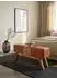 KADIMA DESIGN Turnbock Sitzbank mit Schubladen, Echtleder/Massivholz, braun, 120x56x30cm