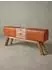 KADIMA DESIGN Turnbock Sitzbank mit Schubladen, Echtleder/Massivholz, braun, 120x56x30cm