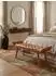 KADIMA DESIGN Sitzbank Chesterfield Echtleder/Massivholz braun 125x50x38cm