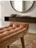 KADIMA DESIGN Sitzbank Chesterfield Echtleder/Massivholz braun 125x50x38cm