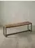 KADIMA DESIGN Sitzbank Mango Massivholz/Metall, ohne Lehne, 120x46x45cm