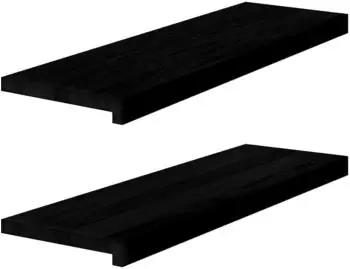 vidaXL Fensterb&auml;nke 2 Stk. dunkelbraun 80x25x2cm Massivholz Eiche (4009182)